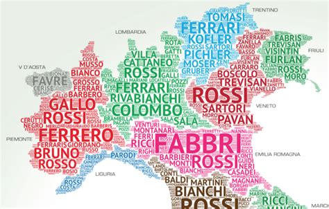 cognomi in italiano mappa.